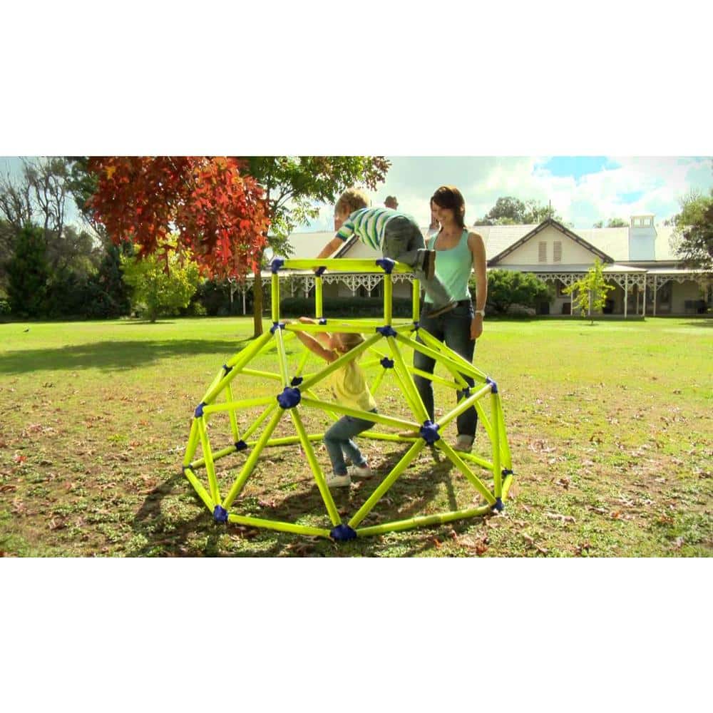 Green and Blue Plastic Indoor/Outdoor Climbing Tower with Fort