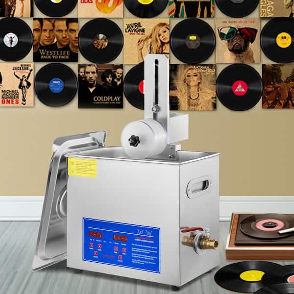 Ultrasonic Machine 6l Ultrasonic Vinyl Cleaner 7-12 in. 8 Records Ultrasonic Vinyl Cleaning Ultrasonic with Drying Rack