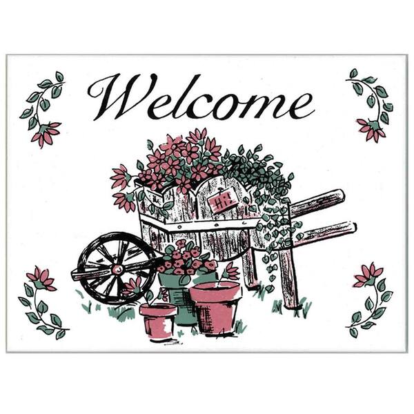 Unbranded Flower Cart Welcome Plaque