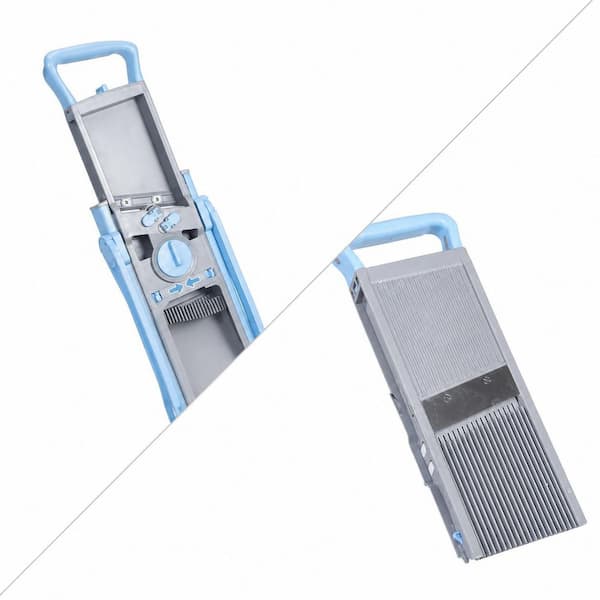 Mandoline Slicer and Vegetable Chopper with Adjustable Thickness 0.1 to 8mm and 40 Plus Cutting Styles, Blue