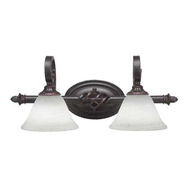 Unbranded Bridgewater 20.75 in. 2-Light Dark Granite Vanity Light