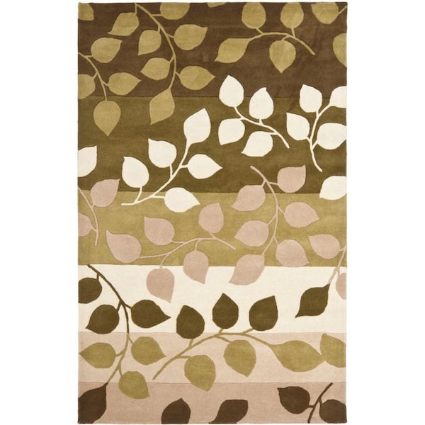 SAFAVIEH Soho Green/Beige 5 ft. x 8 ft. Floral Area Rug