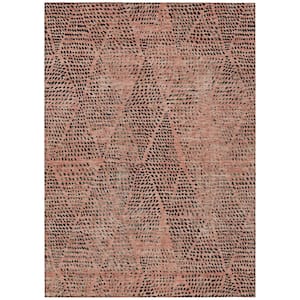 Chantille ACN591 Salmon 5 ft. x 7 ft. 6 in. Machine Washable Indoor/Outdoor Geometric Area Rug