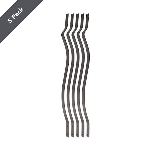 40 in. x 1 in. Bronze Aluminum Baroque Baluster (5-Pack)