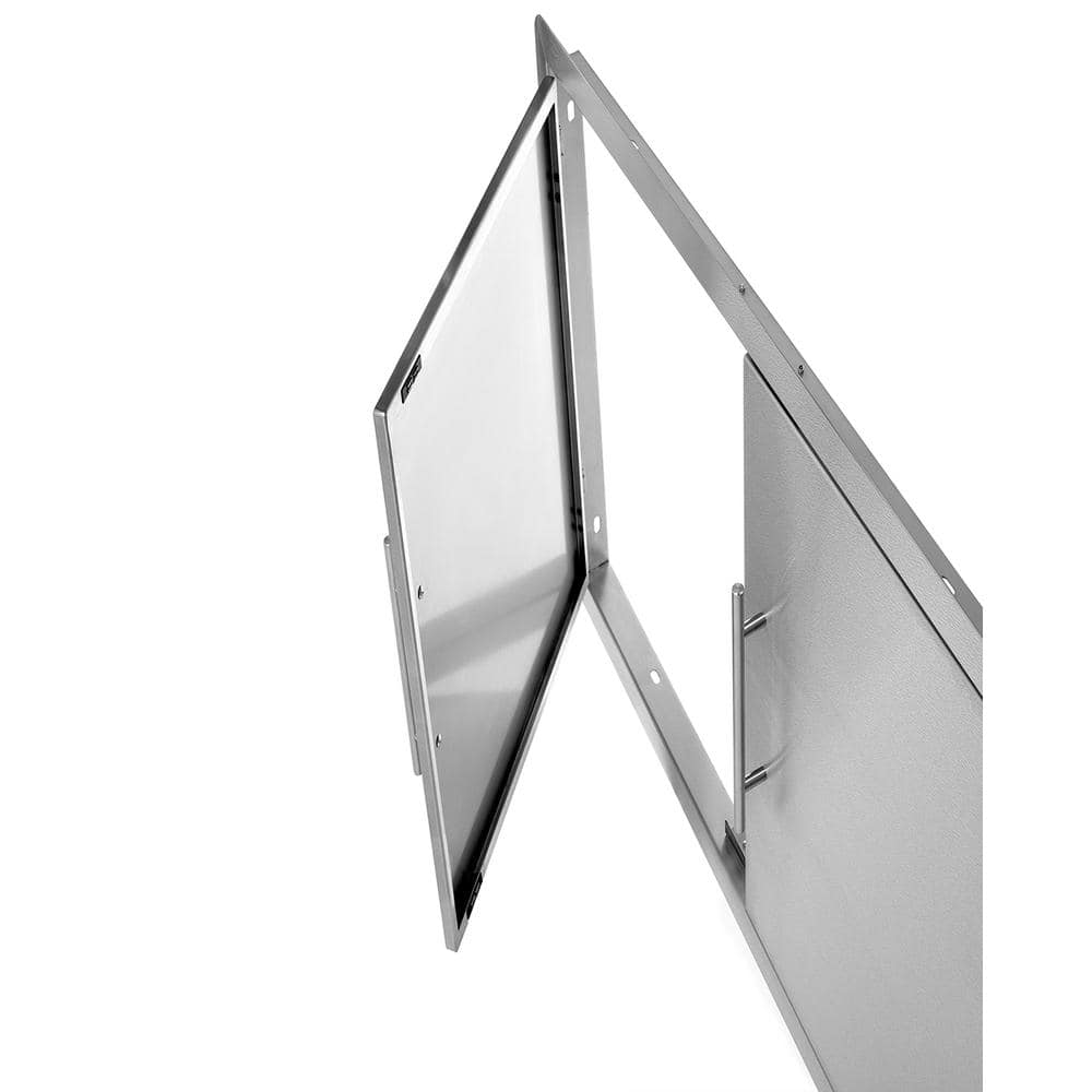 30 in. Stainless Steel Built-in Outdoor BBQ Grill Double Access Door Panel