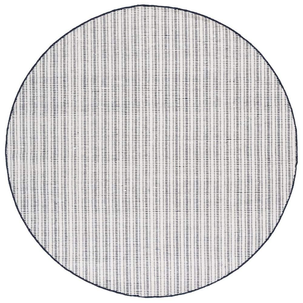 Vermont 6 ft. x 6 ft. Navy/Ivory Striped Modern Round Area Rug price history on PriceWatchPro