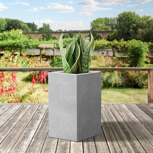 Geisha Contemporary Tall Outdoor Planter Pot, Round