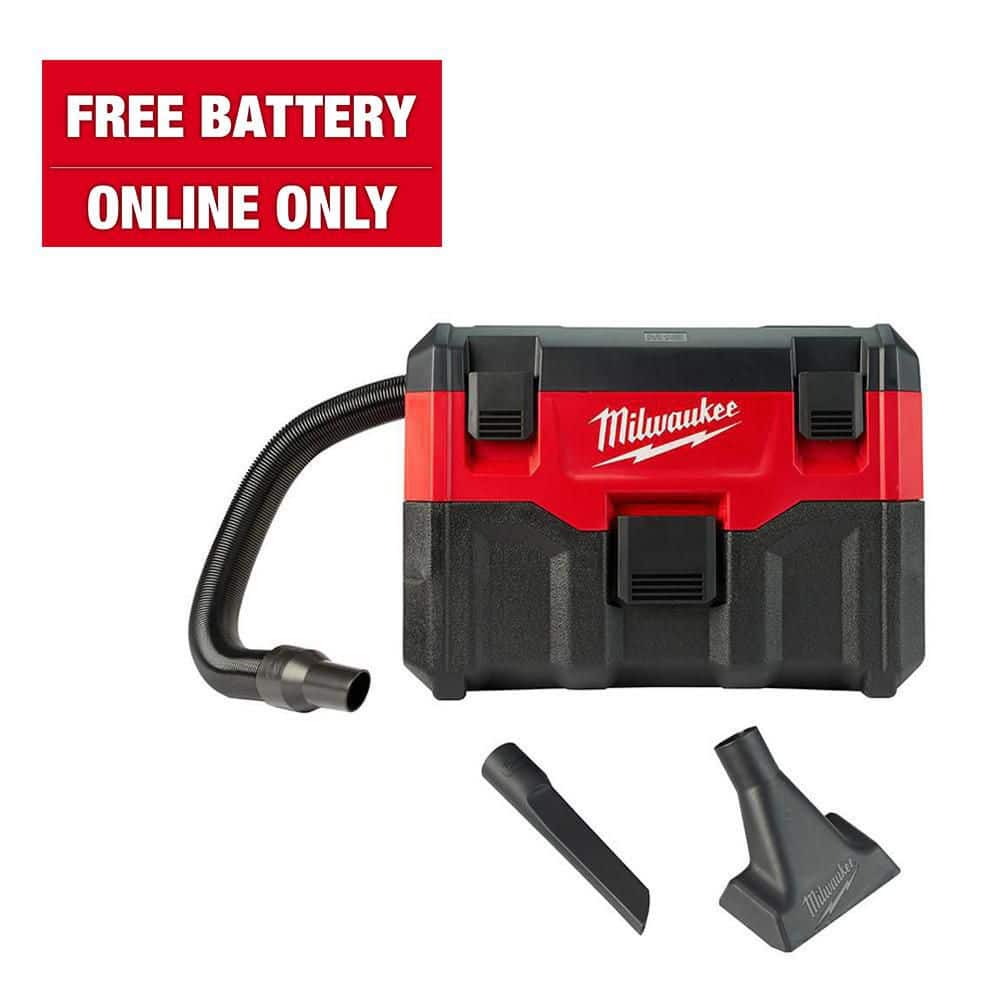 Milwaukee M18 18-Volt 2 Gal. Lithium-Ion Cordless Wet/Dry Vacuum (Vacuum-Only) 0880-20 - The Home Depot
