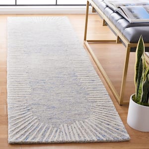 Abstract Blue/Ivory 2 ft. x 8 ft. Marle Eclectic Runner Rug