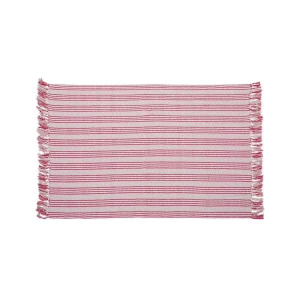 Noble House Belvoir Pink and Ivory Fabric Throw Blanket
