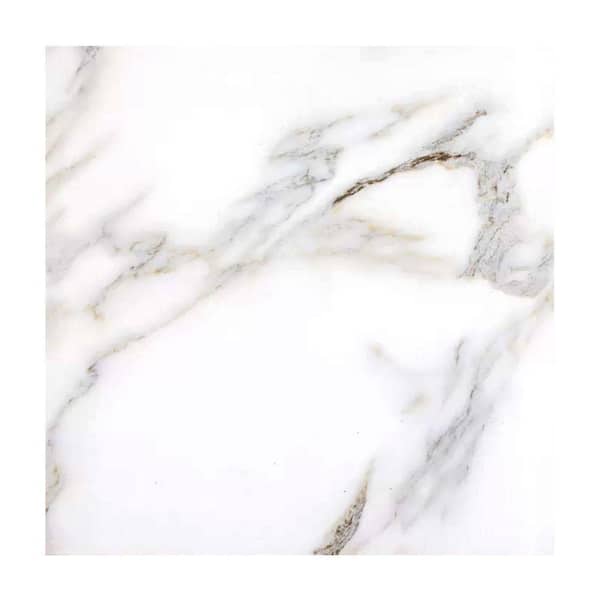 ABOLOS Tuscan Designs Calacatta Gold Square 8 in. x 8 in. Marble Look Glass Wall Tile (0.444 Sq. Ft./Piece)