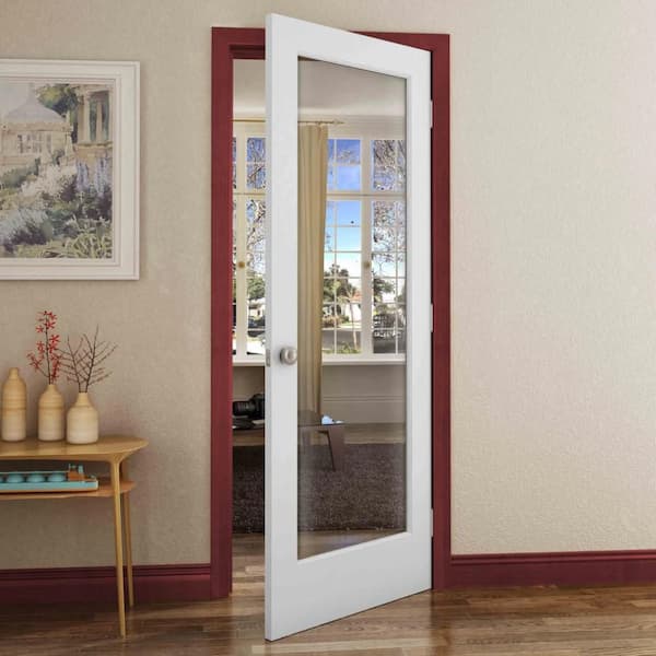 MMI DOOR 30 in. x 80 in. Left Hand Primed Composite Glass Full