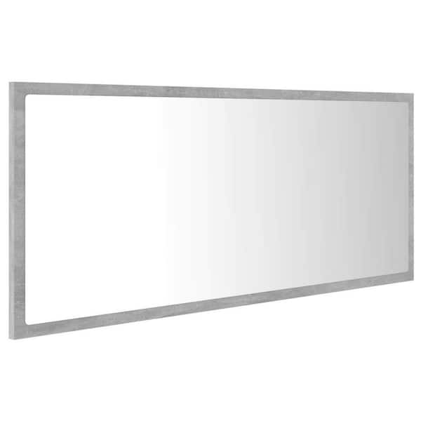 Unbranded 39.4 in. W x 14.6 in. H Rectangular Wood Framed Wall Mount LED Modern Decor Bathroom Vanity Mirror