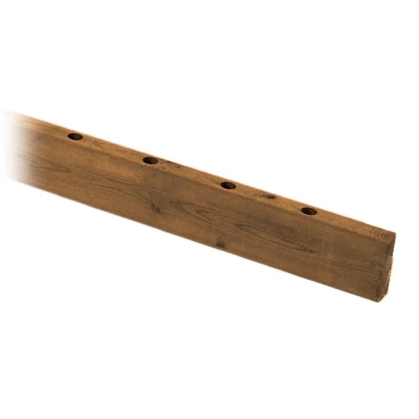 NA 2 in. x 4 in. x 6 ft. Pressure-Treated Predrilled Rail