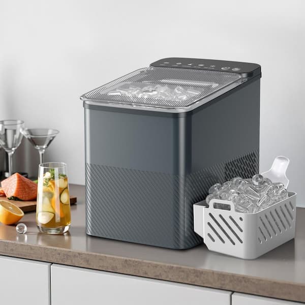 SIMZLIFE 8.1 in. 27 lb./Day Bullet Countertop Portable Ice