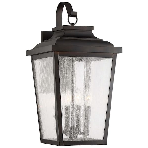 The Great Outdoors Irvington Manor 4-Light Chelesa Bronze Outdoor Wall Lantern Sconce