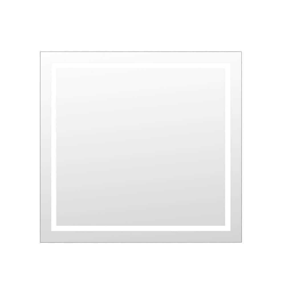 Miramar 34 in. W x 36 in. H Large Rectangular Frameless LED Wall Bathroom V