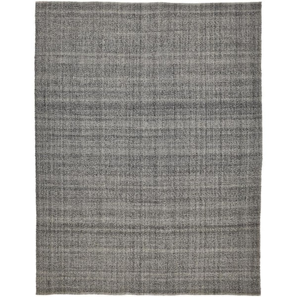 HomeRoots 2 X 8 Gray, Ivory Solid Color Area Rug