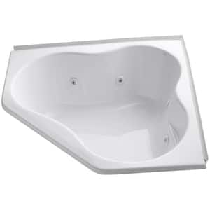 4.5 ft. Drop-in Whirlpool Tub in White with Heater