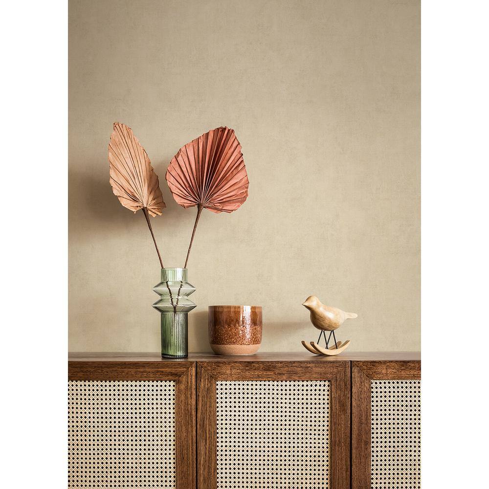 Beige Non-Woven Scrubbable Wallpaper Roll