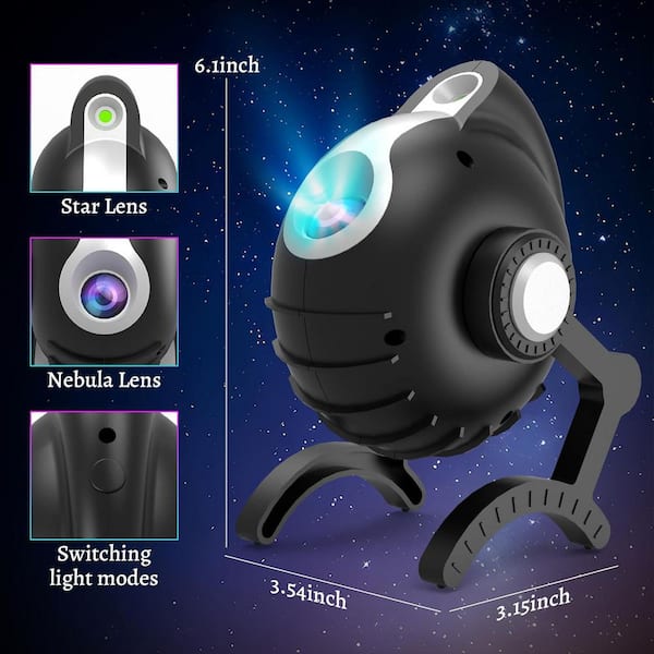 Vrbgify Night Light-Robot Dog Star Projector, Starry Nebula