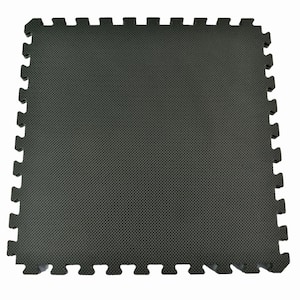 Home Sport and Play Black/Gray 24 in. W x 24 in. L Foam Exercise and Gym Interlocking Tiles (38.75 sq. ft.) (10-Pack)