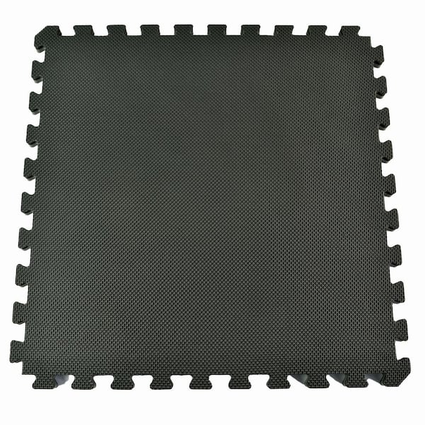 Greatmats Home Sport and Play Black/Gray 24 in. W x 24 in. L Foam Exercise and Gym Interlocking Tiles (38.75 sq. ft.) (10-Pack)