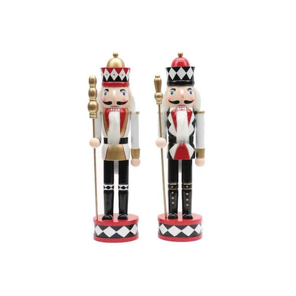 Santa's Workshop 15 in. Harlequin Nutcracker (Set Of 2)