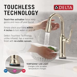 Renaldi Touch2O with Touchless Technology Single Handle Bar Faucet in Lumicoat Polished Nickel