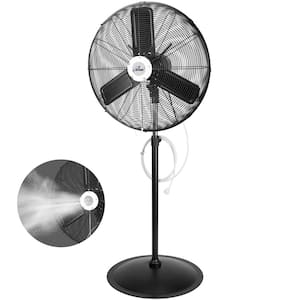 Adjustable-Height 30 in. 8400 CFM 120-Volt 1.8 Amp Oscillating Pedestal Fan with Misting Kit