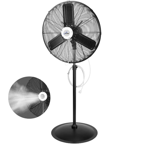 Adjustable-Height 30 in. 8400 CFM 120-Volt 1.8 Amp Oscillating Pedestal Fan with Misting Kit