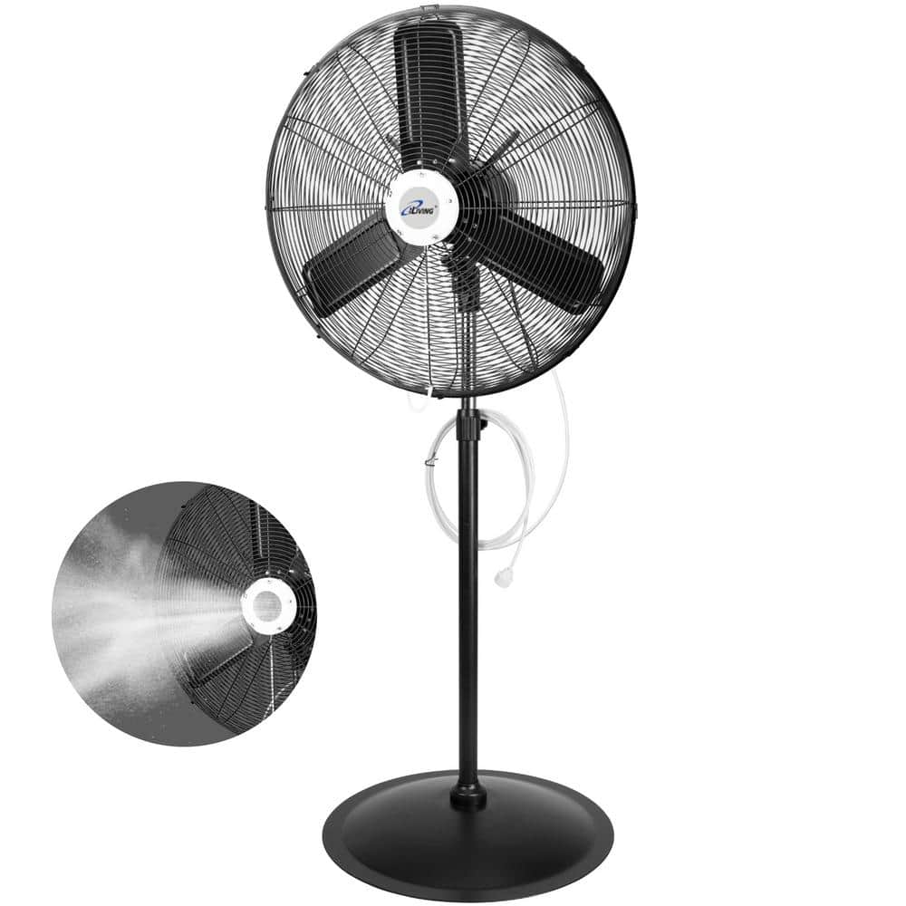 Adjustable-Height 30 in. 8400 CFM 120-Volt 1.8 Amp Oscillating Pedestal Fan with Misting Kit price history on PriceWatchPro