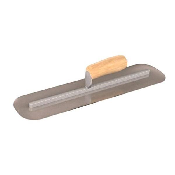 Bon Tool 16 in. x 4-1/2 in. Long Carbon Steel Round End Finishing Trowel