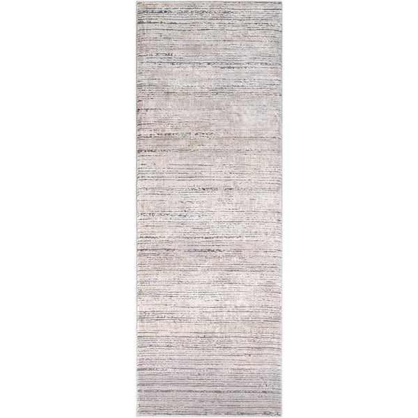 Livabliss Durant Taupe 2 ft. 7 in. x 12 ft. Runner Rug