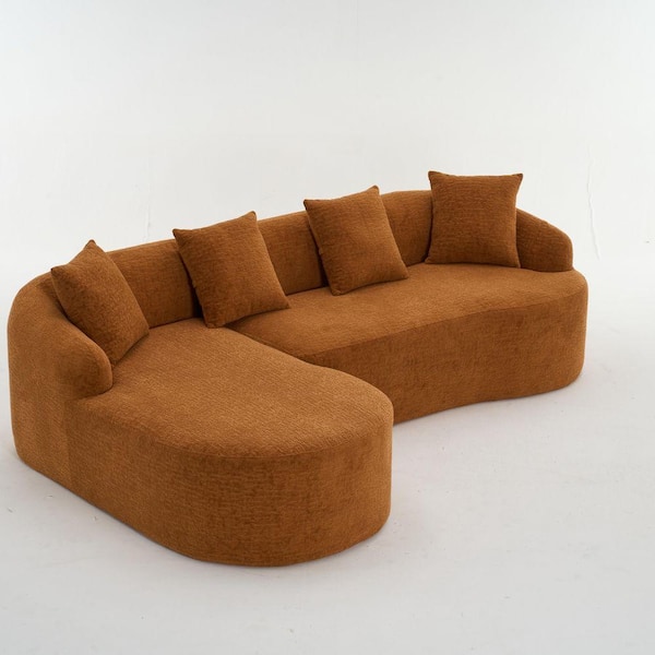Nestfair 98.8 in. W Chenille L-Shape Modular Sectional Sofa in