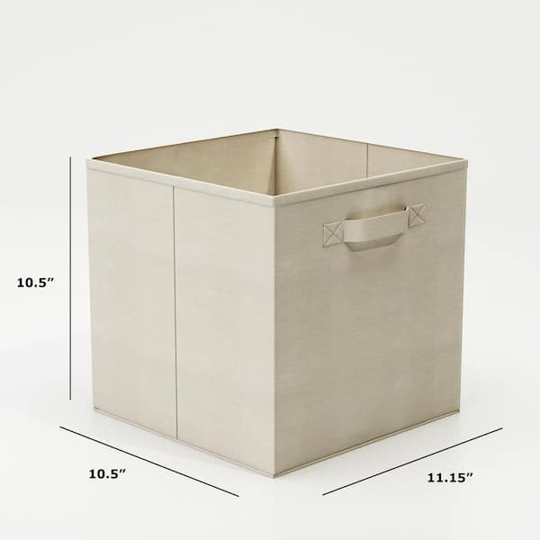 4 Pack Large Foldable Storage Bin with Connected Lid, Collapsible Cube