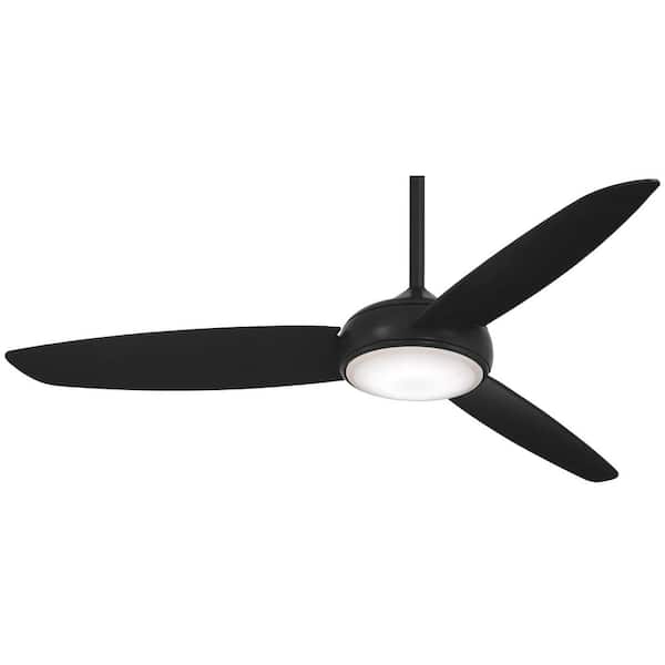 Minka Aire Concept Iv 54 In Integrated Led Indoor Outdoor Coal Smart Ceiling Fan With Light And Remote Control F465l Cl - How To Install A Minka Aire Ceiling Fan