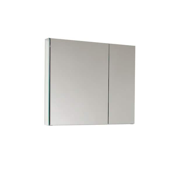 Fresca 30 in. W x 26 in. H x 5 in. D Framed Recessed or Surface-Mount Bathroom Medicine Cabinet