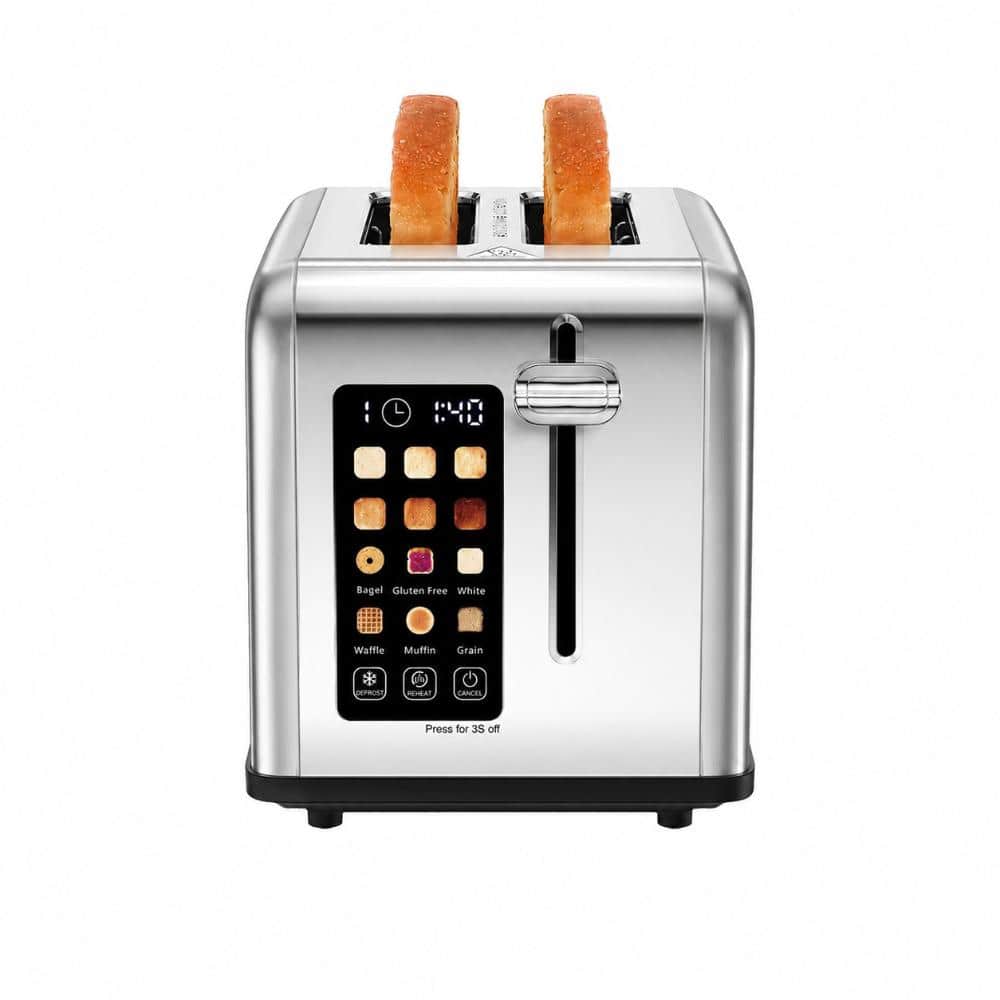 2 Slice Touchscreen Toaster with 1.5 Inch Wide Slots Stainless Steel Smart Bread Toaster price history on PriceWatchPro