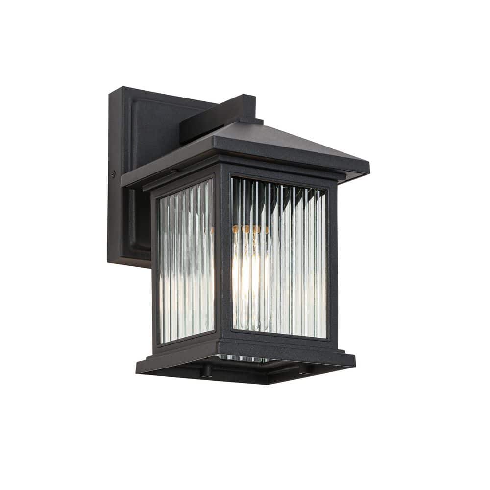 1-Light Black not Motion Sensing Outdoor Hardwired Integrated LED Wall Lantern Sconce, No Bulbs Included price history on PriceWatchPro