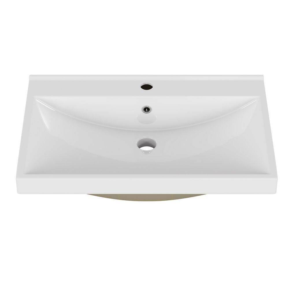 24 in. Vessel Bathroom Sink in White Not Include Faucet and Drain price history on PriceWatchPro