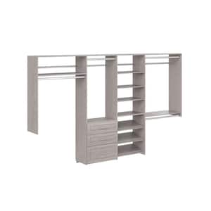 Closet Evolution Modern Raised Ultimate 60 in. W - 96 in. W White Wood  Closet System WH64 - The Home Depot