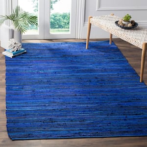 Rag Rug Blue/Multi 9 ft. x 12 ft. Striped Gradient Area Rug