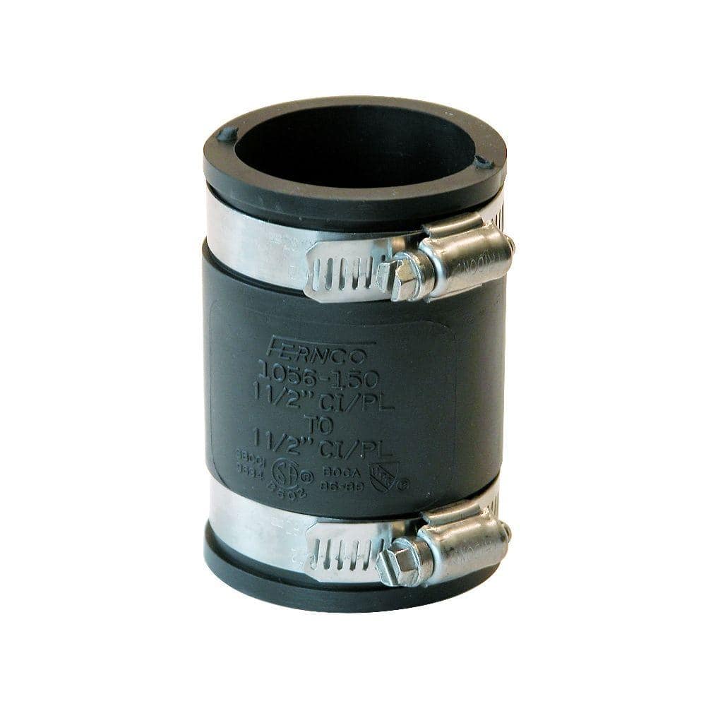 Flexible Fernco Rubber Boot 1-1/2" PVC Plastic Pipe Connector Coupling Coupler 