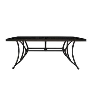 72 in. x 42 in. Outdoor All Cast Aluminum Rectangular Dining Table