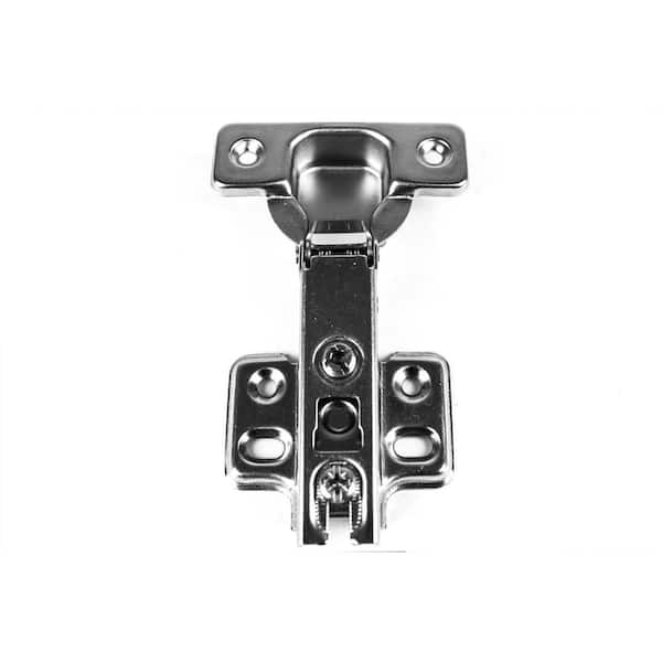 Unbranded 105-Degree 35 mm Full Overlay Frameless Cabinet Hinges with Installation Screws (1-Pair)