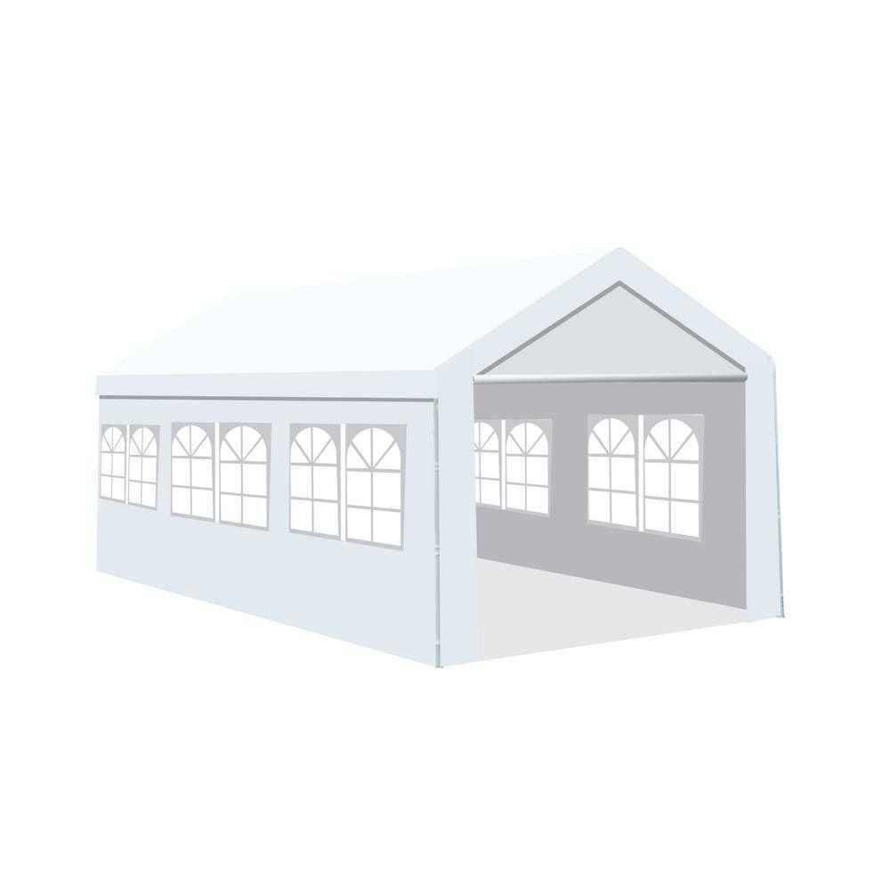 10 ft. x 20 ft. White Heavy Duty Canopy Garage with Windows price history on PriceWatchPro