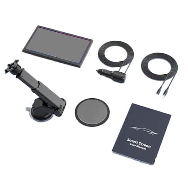 OBJLGEV Wireless Portable 7 in. Car Play Screen with Apple CarPlay and Android Auto in Black (1-Pack)