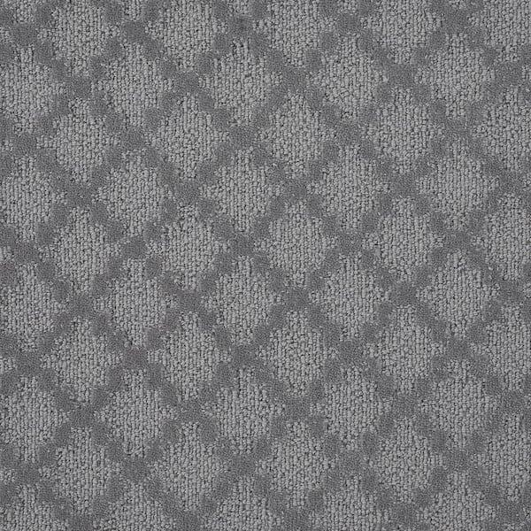 6 in. x 6 in. Texture Carpet Sample - Intriguing -Color Steel