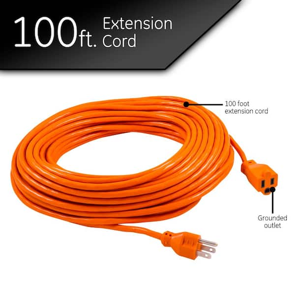 100 ft. x 14/3 Gauge Indoor/Outdoor Extension Cord, Orange